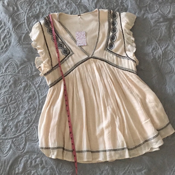 NWT Free People Ivory Dress w/ pockets - Picture 5 of 7